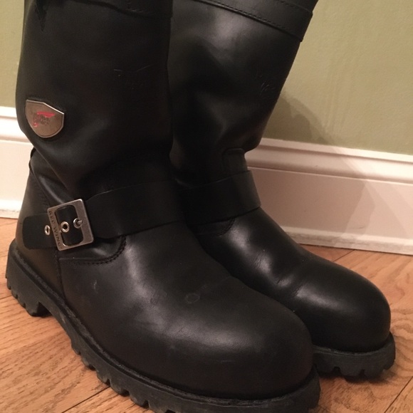 Redwing Steel Toe Black Engineer Boots 10 E2 - Picture 8 of 11